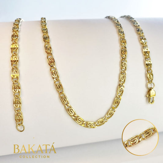 Cadena CLIP 6 mm – Oro Laminado 18K (65 cm)